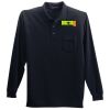 Long Sleeve Silk Touch Polo with Pocket Thumbnail
